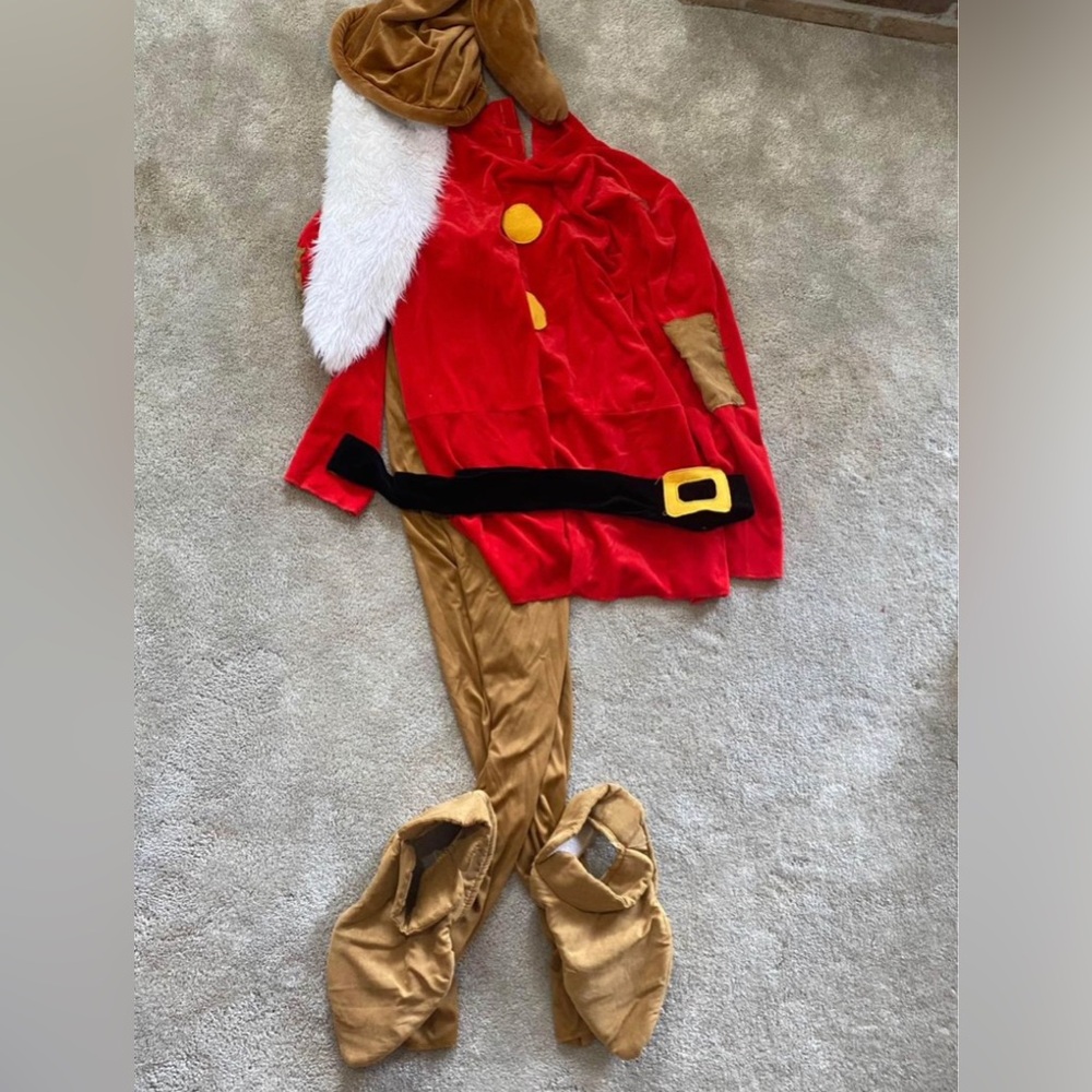 Adult grumpy dwarf costume size large